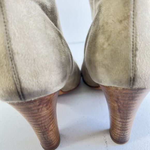 Paul Green Women's Heeled Booties Boots Size US 6 Suede Leather Beige Tan - Picture 8 of 14